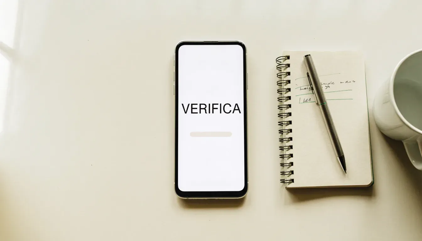 Un documento di identità appoggiato accanto a uno smartphone con un timer sullo schermo, su un tavolo da cucina