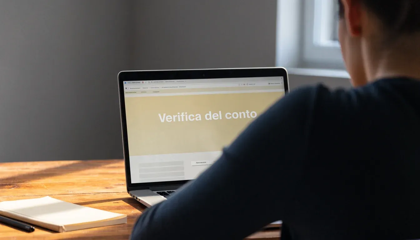 Un foglio di concessione in carta con un timbro rosso, appoggiato su una scrivania di legno accanto a una penna