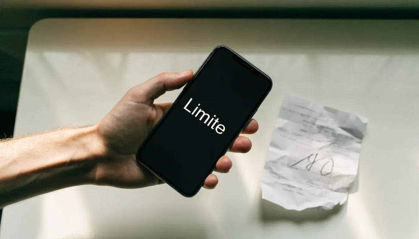 Un documento di identità appoggiato accanto a uno smartphone con un timer sullo schermo, su un tavolo da cucina
