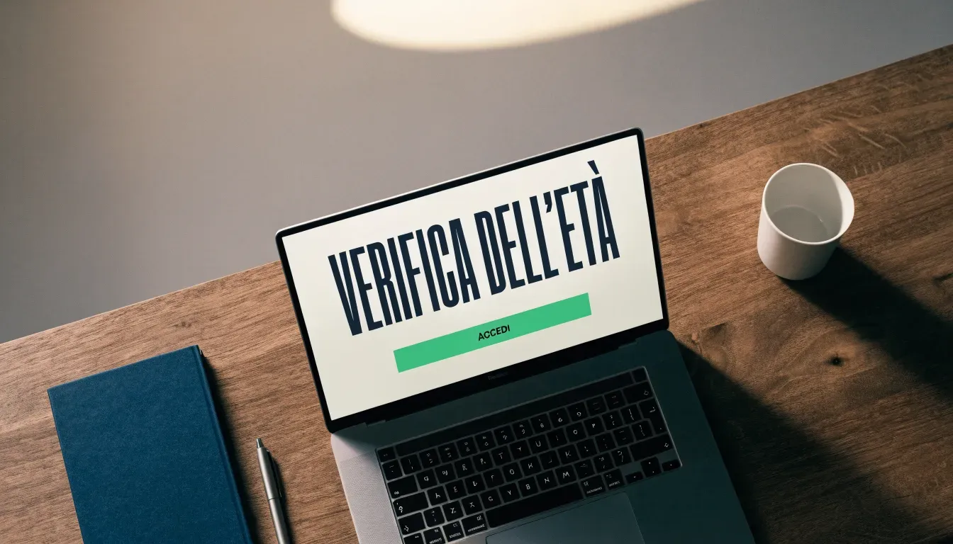 Un foglio di concessione in carta con un timbro rosso, appoggiato su una scrivania di legno accanto a una penna
